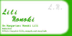 lili monoki business card